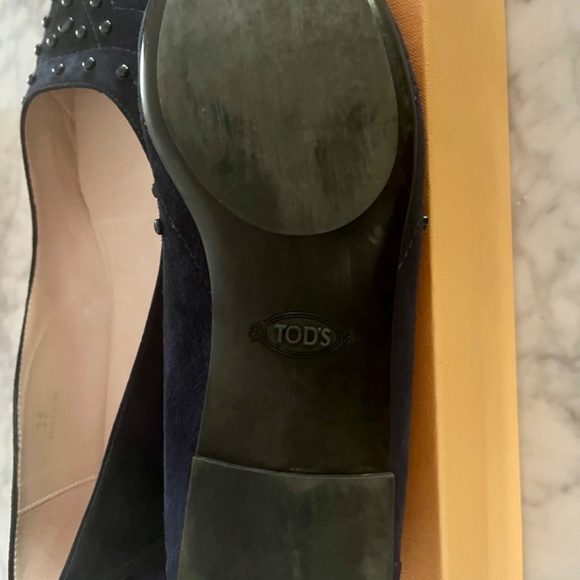 TODS blue studded ballerina flats - Picture 12 of 12